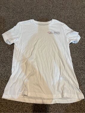 White 'VAL SURF' Graphic Short Sleeve Tee - Women's